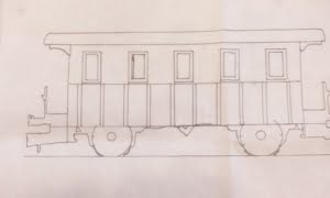 treinwagon getekend