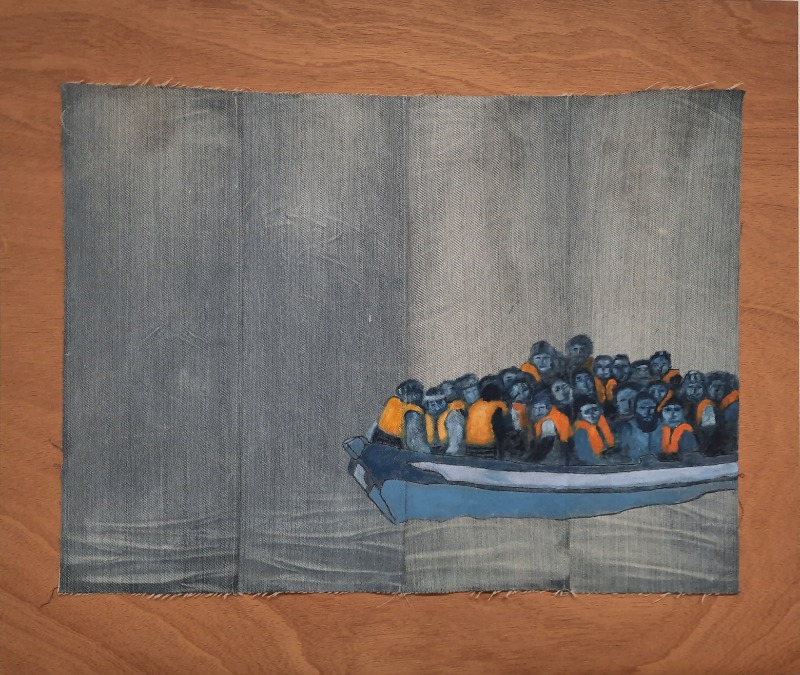 vluchtelingen op een boot