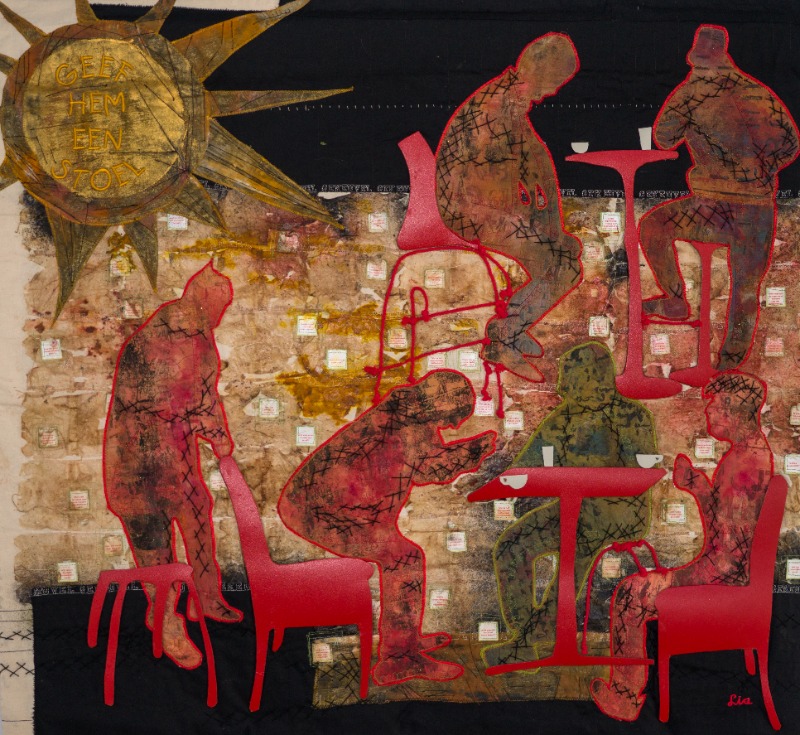 Lia Meiborg met de prijs voor originaliteit