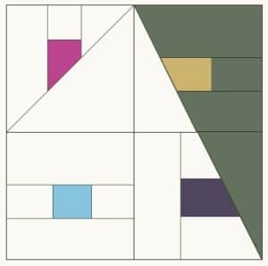 schema met beschikbare ontwerp elementen voor de quilt; Terry Rowland blok en lijnen van 45 of 30 graden